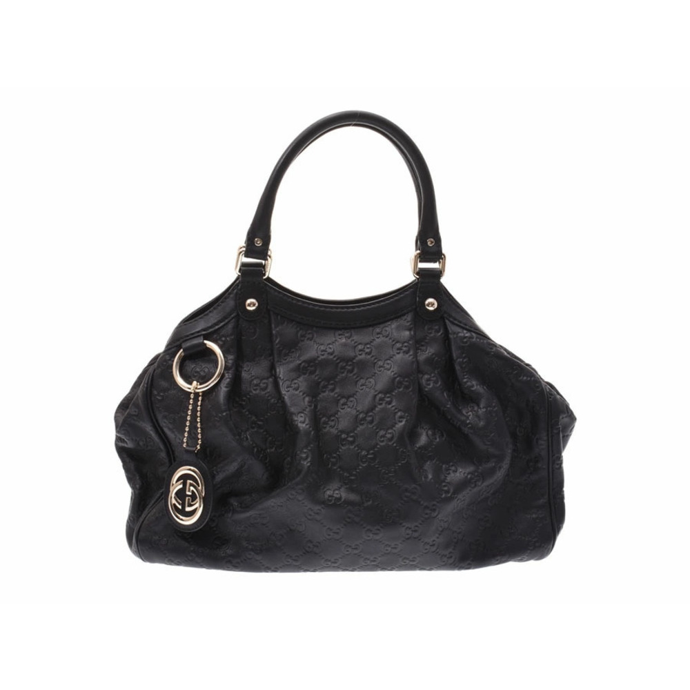 Gucci Guccissima handbag black leather